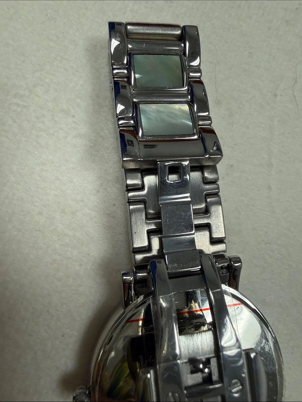 kate spade Silver and Mother of Pearl Round Bracelet Watch